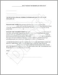 30 Day Notice Template To Tenant Renters New Printable