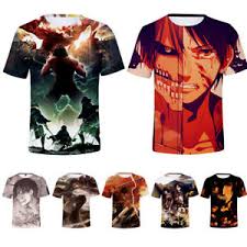 Details About Women Men Attack On Titan 3d Print Fashion T Shirt Mikasa Ackerman Cosplay Tee