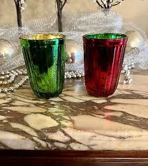 Green Votive Candle Holders