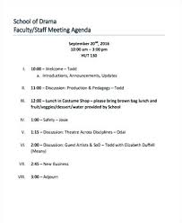 Staff Meeting Agenda Template Employee Australia