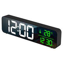 Led Digital Alarm Clock Snooze Mirror