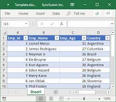 from sql server to excel table in c