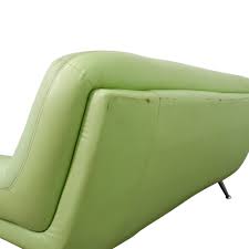italian mint green leather two cushion