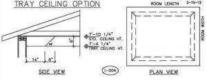tray ceiling option general housing