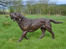 bronze labrador sculptures bronze