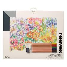 Reeves Colored Pencils By Numbers 12 X 16 Floral