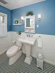 blue and white bathroom decoration ideas