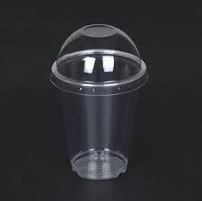 china pet flat lid with straw hole for