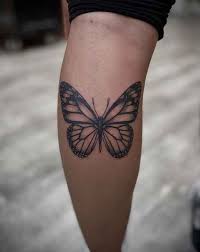 Calf Butterfly Leg Tattoo Male