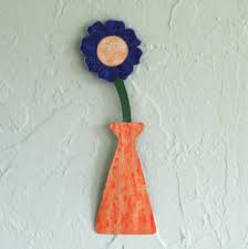 fl metal wall art flower recycled