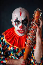 crazy clown baseball bat man
