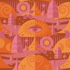 trippy fabric wallpaper and home decor