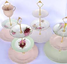 3 Tier Cup Cake Plate Wedding Stand Diy