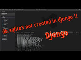 db sqlite3 not created in django you