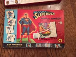 Superman Paint By Numbers 1954 Water