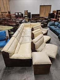 large italian modular sofa in leather