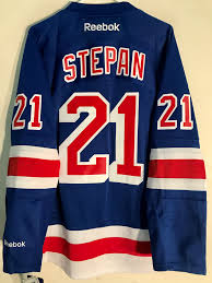 Details About Reebok Premier Nhl Jersey New York Rangers Derek Stepan Blue Sz 4x