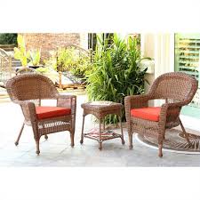 Jeco 3pc Wicker Chair And End Table Set