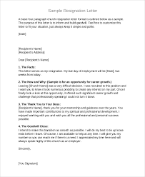 Sample Resignation Letter Format 8 Examples In Word Pdf