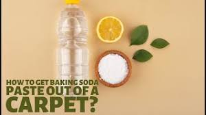 get baking soda paste out of a carpet