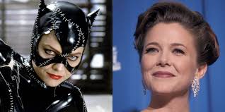 The role originally went to annette bening, but her pregnancy forced her to quit the role. Batman Returns Producer Remembers When Michelle Pfeiffer Replaced Annette Bening As Catwoman
