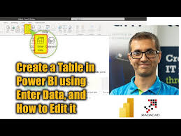 a table in power bi using enter data