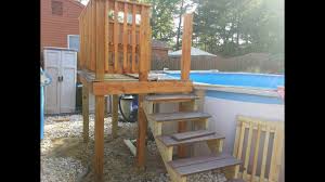 Most of people think that building diy pool deck is to complicated task for them but it really isn't. Diy Pool Deck For An Above Ground Pool Youtube
