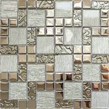 crystal white glass mosaic backsplash