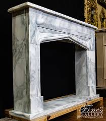 Tudor Style Arabao Marble Fireplace