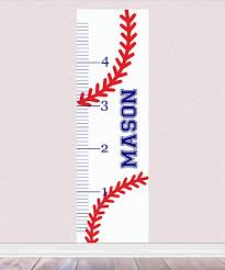Three Ps In A Pod Baseball Laces Personalized Growth Chart