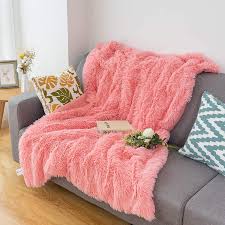 luxury faux fur blanket thicken warm