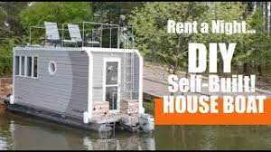 he built his own tiny house boat from
