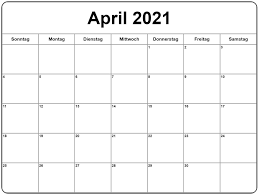 Ideal zum eintragen ihrer termine. Kostenlos Druckbar April 2021 Kalender Vorlage In Pdf Schulferien Kalender