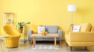 yellow colour combination for living