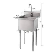 Trinity Stainless Steel Utility Sink