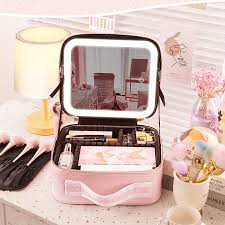 makeup box with mirror temu
