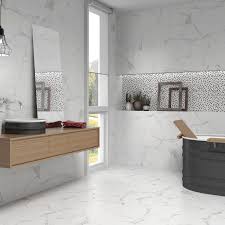 Polished Carrara Marble Effect Tiles