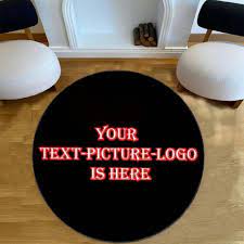 custom logo mat circle carpet anti slip