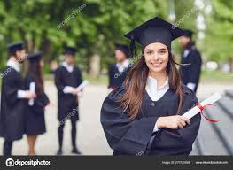 university graduates stock photo