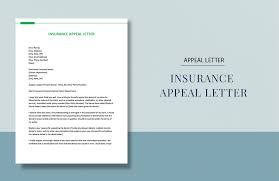 insurance appeal letter in word google