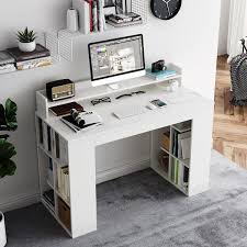 gymax 48 in white computer desk study