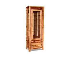 curio cabinet w touch light amish