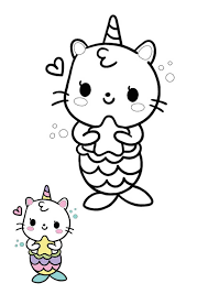 Cute kitty unicorn cat coloring pages clipart full size. Unicorn Mermaid Coloring Pages Cat Coloring Book Unicorn Coloring Pages Mermaid Coloring Pages