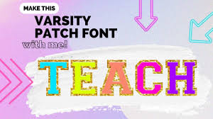 how to make varsity patch font you