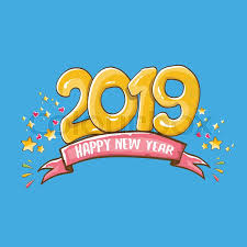 2019 Happy New Year Poster Or Card Stock Vector Colourbox
