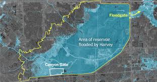 This event caused catastrophic flooding in and around houston. How One Houston Suburb Ended Up In A Reservoir The New York Times