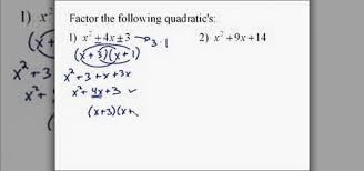 How To Factor Quadratic Expressions