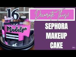 decorate with me sweet 16 makeup cake