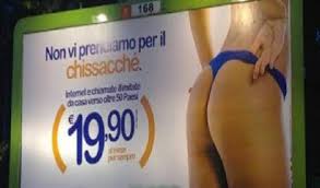 Risultati immagini per pubblicità sessista italia