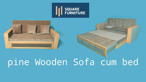sofa bed pine wooden sofa bed